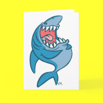 The Laughing Shark cartoon greeting card by Lioness_Graphics The Laughing Shark cartoon greeting card