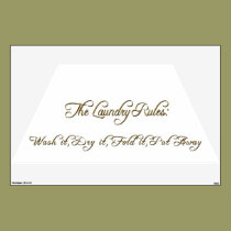 The Laundry Rules: Wisdom Wall Decal wall decals