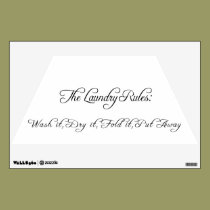The Laundry Rules: Wisdom Wall Decal wall decals
