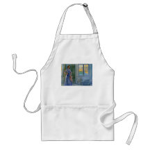 The Laundry Woman Looking at Washboard Apron