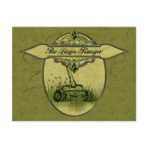 The Lawn Ranger postcards by FamilyHumorShirts The Lawn Ranger postcards