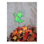 the leafpile bandit postcard
