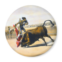 The Leap or Salta Tras Cuernos Refrigerator Magnet