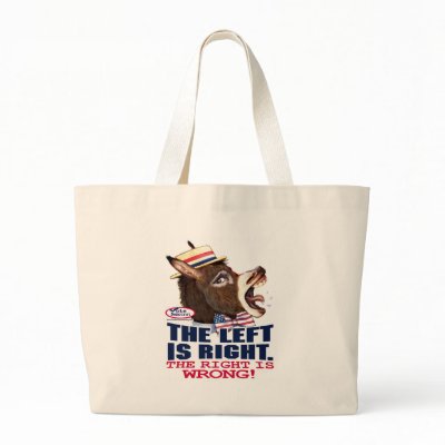 The Left Is Right Donkey Head Bag  by TheDemocratDonkey