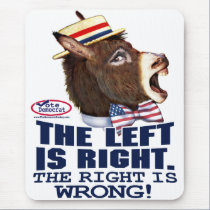 The Left Is Right Donkey Head  Mousepad  mousepads