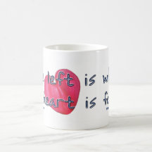 The Left is Where the Heart Is Coffee Mugs