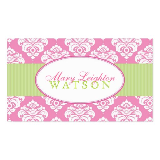 The Leighton Damask Calling Card Business Card Template