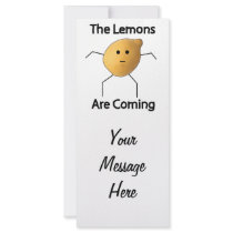 The Lemons are Coming! Full Color Rack Card
