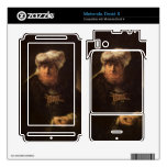 The leper king Uzziah by Rembrandt Motorola Droid X Decal