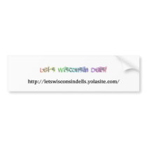 The Let's Wisconsin Dells! Bumper Sticker