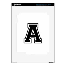 The Letter A, Collegiate Alphabet iPad 3 Skin