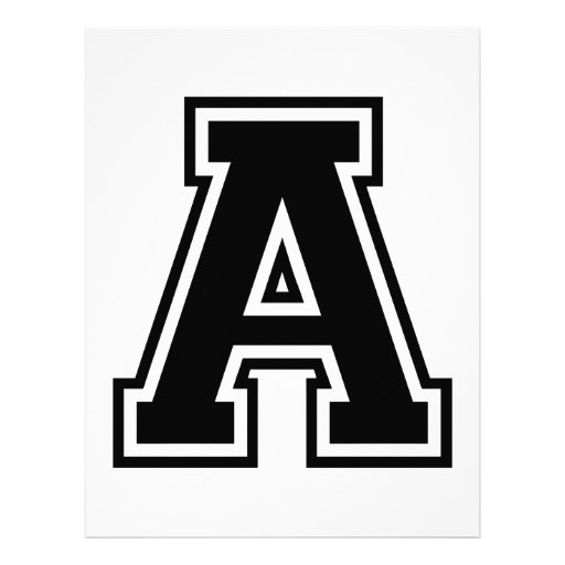 The Letter A, Collegiate Alphabet Letterhead Zazzle