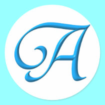 The letter A stickers