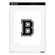 The Letter B, Collegiate Alphabet Decals For iPad 2