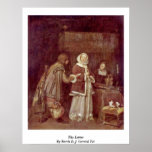 The Letter By Borch D. J. Gerard Ter Print