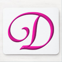 The letter D mousepads