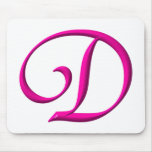 The letter D mousepads