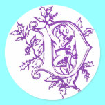 The letter D with Angel stickers