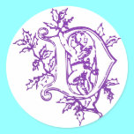 The letter D with Angel stickers