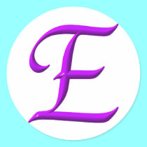 The letter E stickers