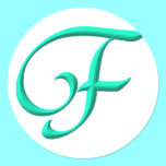The letter F stickers