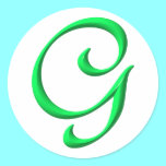 The letter G stickers