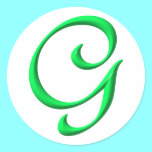 The letter G stickers
