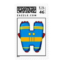 The letter Heta stamps