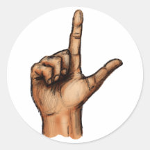 The Letter L Round Sticker