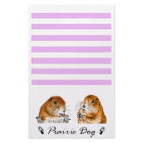 The letter paper of prairie dog customized stationery