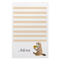 The letter paper of prairie dog personalized stationery