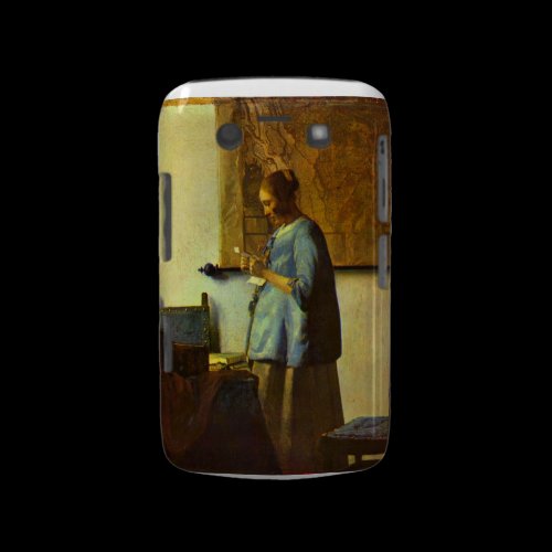 The letter reader by Johannes Vermeer Blackberry Cases