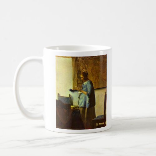 The letter reader by Johannes Vermeer Mugs