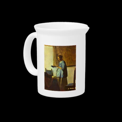 The letter reader by Johannes Vermeer Beverage Pitchers