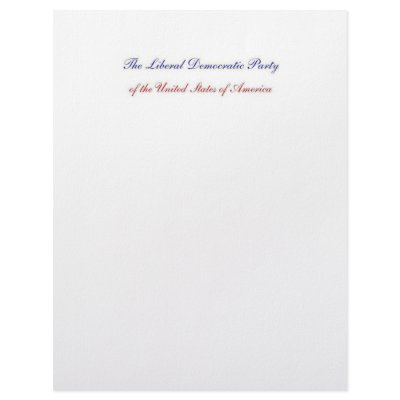 The Liberal Democratic Party of the United States Letterhead by maximus7