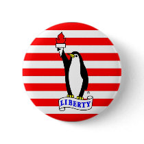 The Liberty Penguin Flag Button by LibertyPoint The Liberty Penguin Flag Button