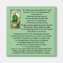 The Life of St. Patrick-Irish Saint history Magnets