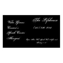 The Lifehouse, Video Games, Concert's, Youth Ce... business cards
