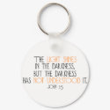 The Light Shines in the Darkness keychains by Parable The Light Shines in the Darkness keychains