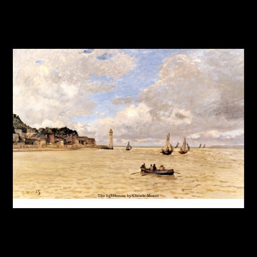 The lighthouse by Claude Monet Print