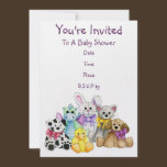The Line Up Baby Shower Invitation invitations