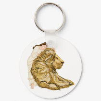The Lion and the Lady keychains by melteddoodles The Lion and the Lady keychains