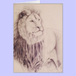 The Lion of Judah - pencil on paper 1990 Var 3 cards