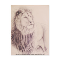 The Lion of Judah - pencil on paper 1990 Var 3,... postcards
