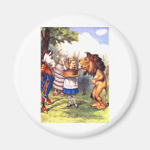 THE LION & THE UNICORN; CAKE WILL MAKE IT BETTER! REFRIGERATOR MAGNETS