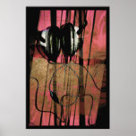 The Listening Fog-red Poster