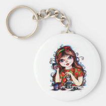 The Little Artist Making Clay Robot keychains