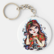 The Little Artist Making Clay Robot keychains