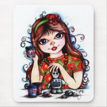 The Little Artist Making Clay Robot mousepads