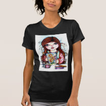 The Little Artist Painting Happy Flowers t-shirts